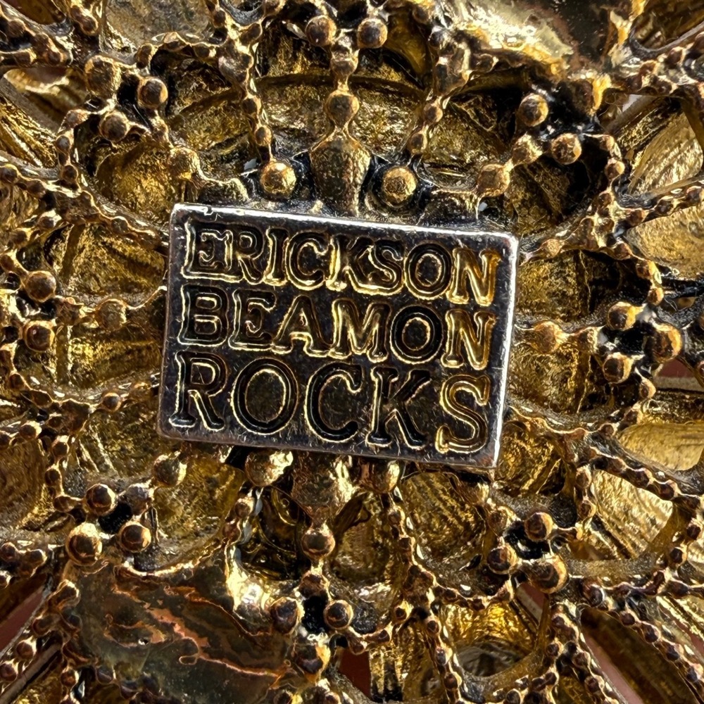 Erickson‎ Beamon Rocks Necklace Cross Gold Tone Rhinestone 34" - Picture 10 of 12